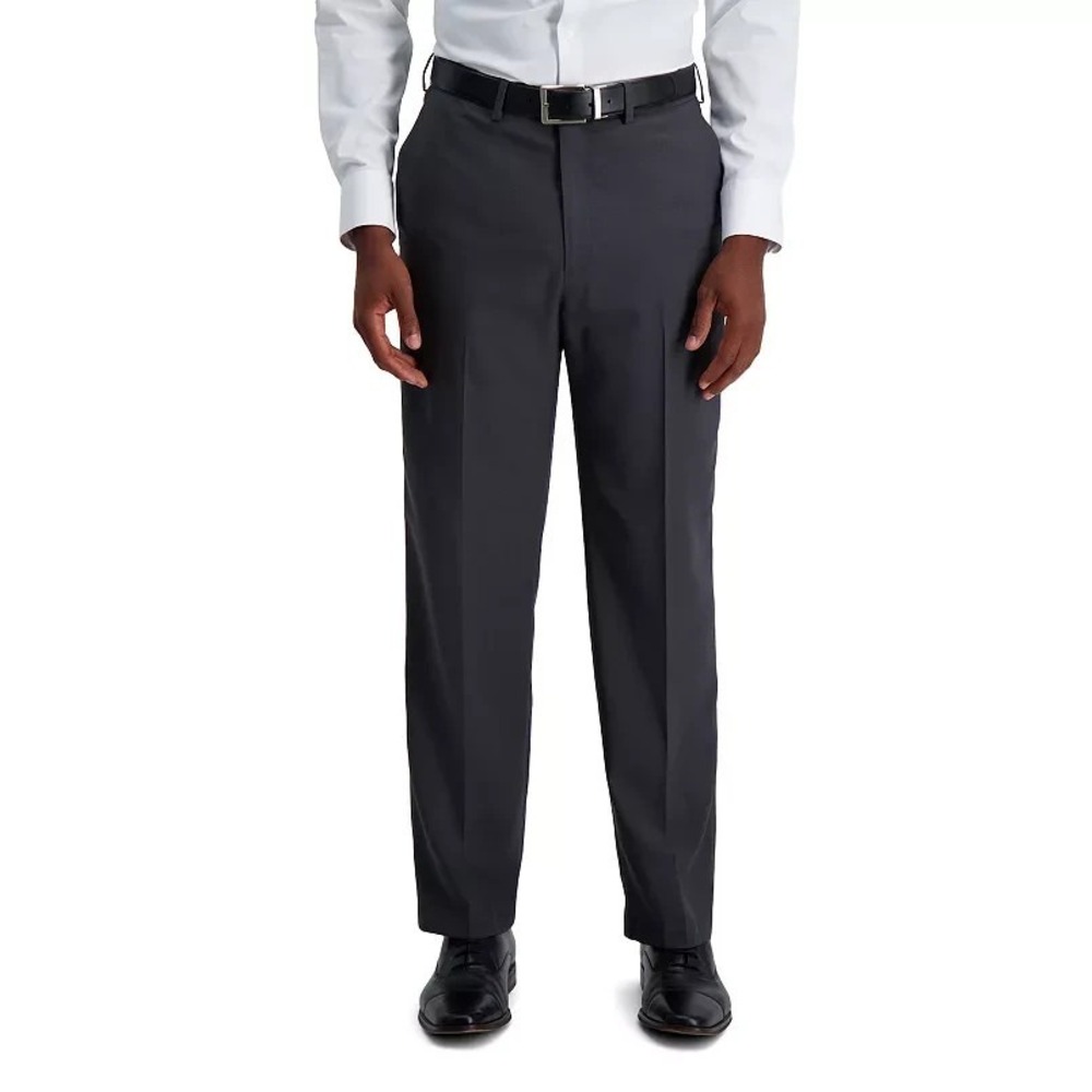 Haggar‎ Men's Premium Comfort Classic-Fit Dress Pants Charcoal Gray Size 38x32